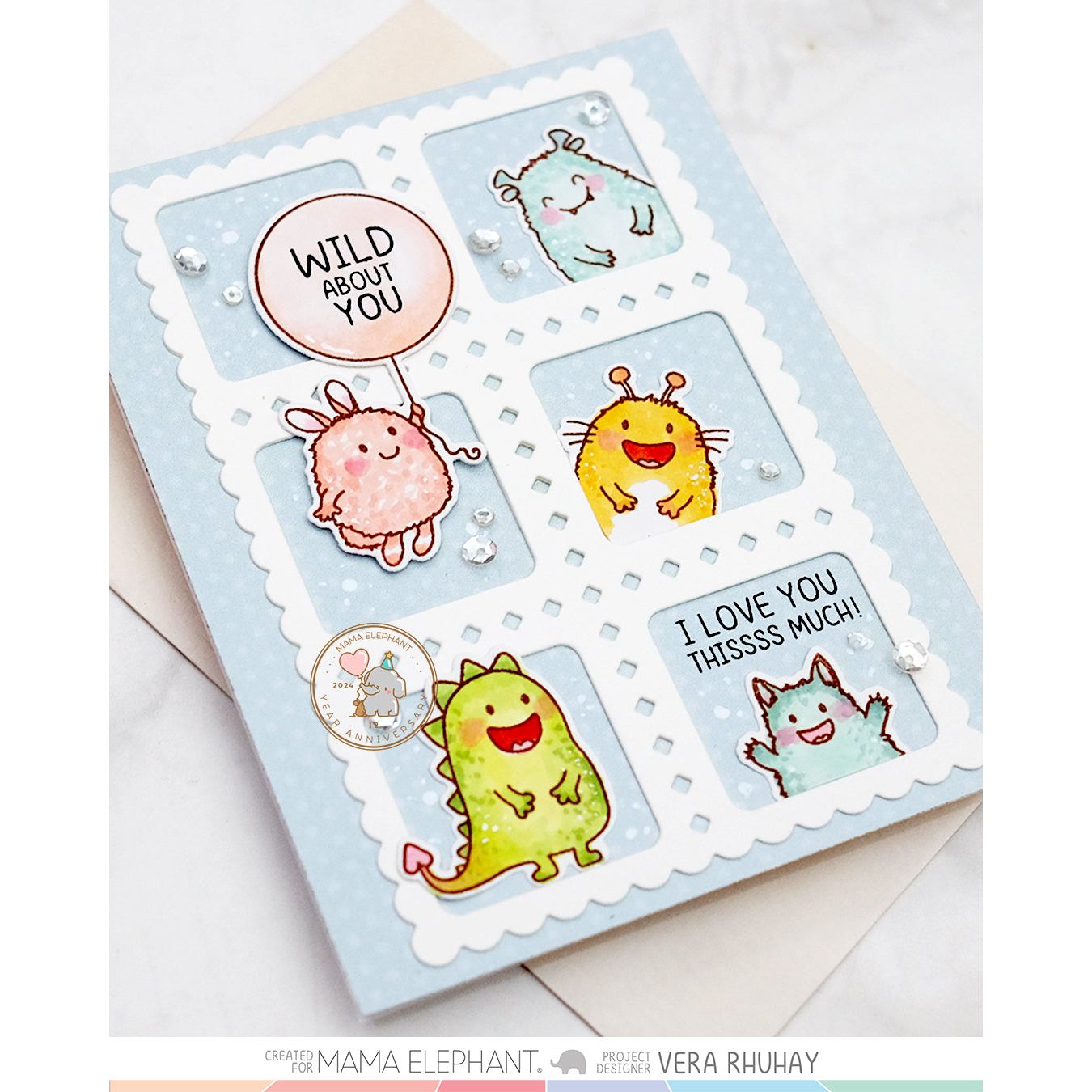 Mama Elephant Monster Hugs Creative Cuts Steel Dies love you