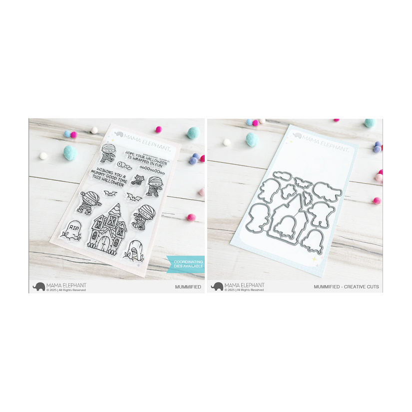 Mama Elephant Mummified Clear Stamp and Die Set