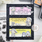 Mama Elephant Mummified Clear Stamp and Die Set bats