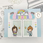 Mama Elephant My Lucky Unicorn Clear Stamp and Die Set rainbow