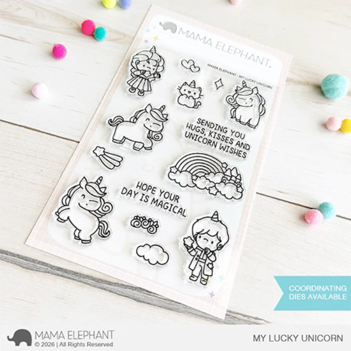 Mama Elephant My Lucky Unicorn Clear Stamps