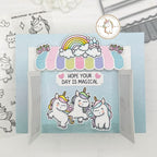 Mama Elephant My Lucky Unicorn Creative Cuts Steel Dies pink flowers