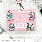 Mama Elephant Name Tag Clear Stamps hello | color-code:ALT01
