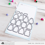Mama Elephant Name Tag Creative Cuts Steel Dies