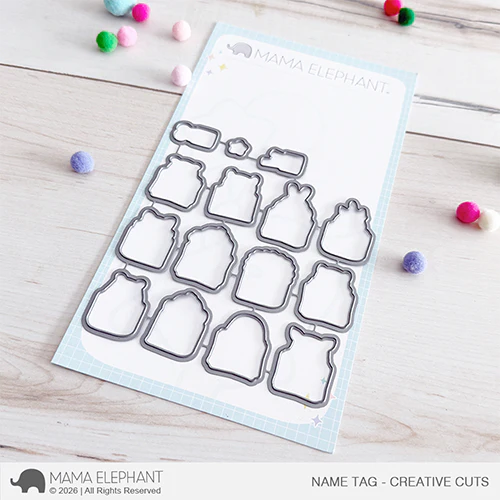 Mama Elephant Name Tag Creative Cuts Steel Dies