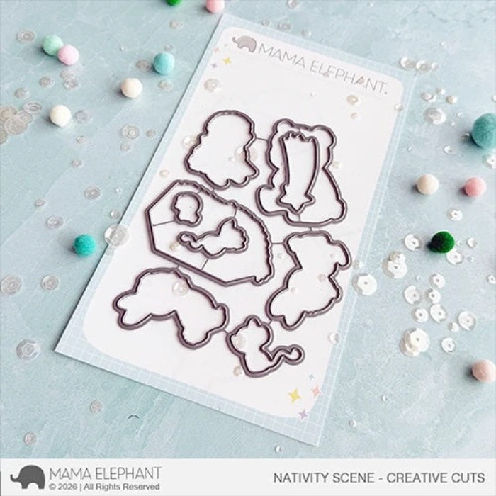 Mama Elephant Nativity Scene Creative Cuts Steel Dies