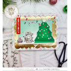 Mama Elephant Noella Borders Clear Stamp and Die Set gold