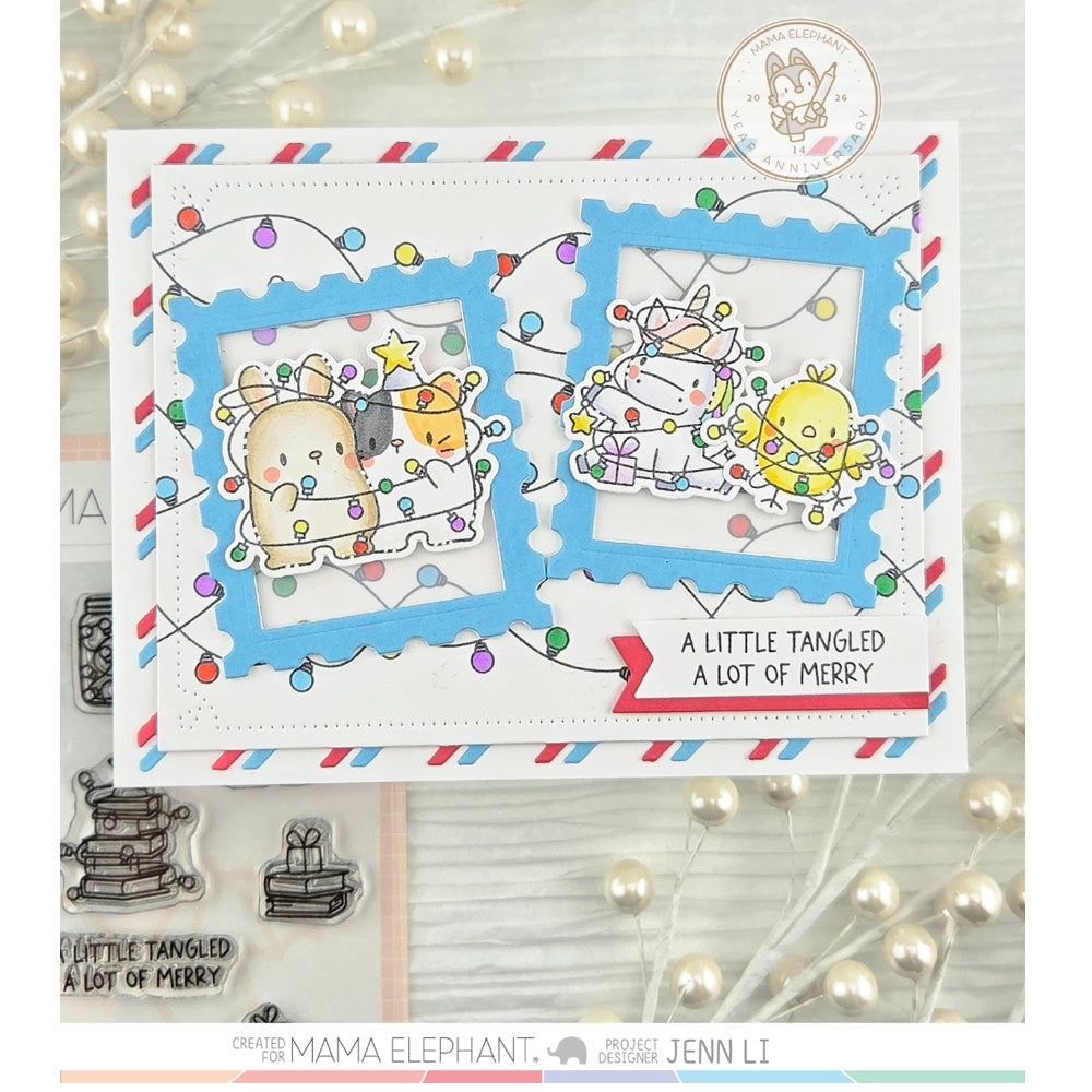 Mama Elephant Noella Borders Clear Stamps framed