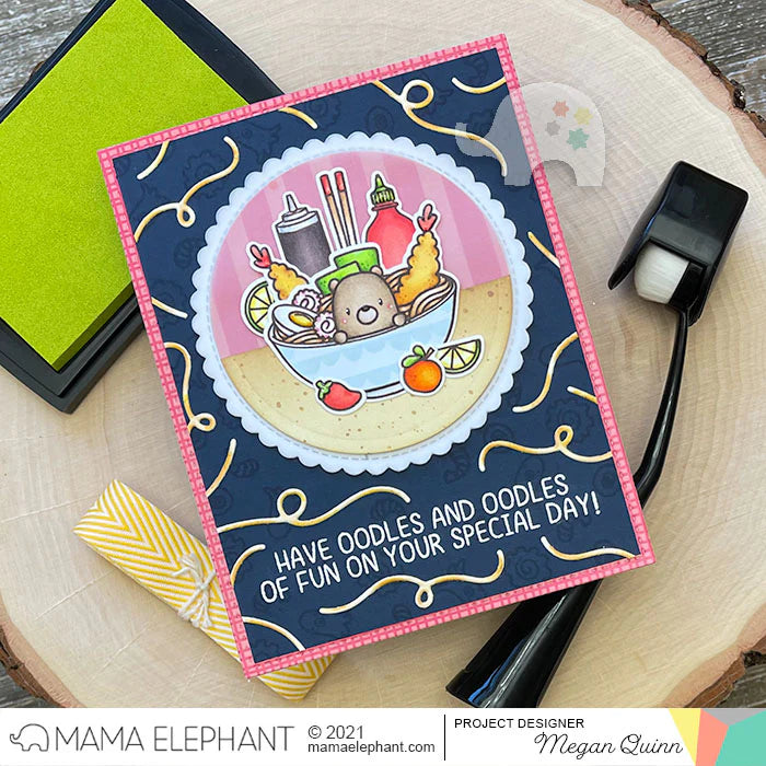 Mama Elephant Noodles Sayings Clear Stamps noodles