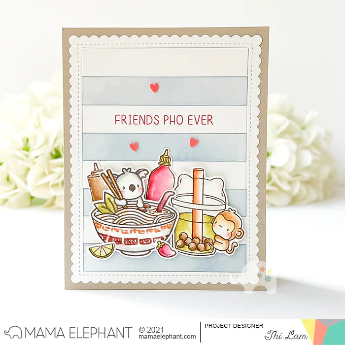 Mama Elephant Noodles Sayings Clear Stamps pho