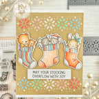 Mama Elephant Nordic Knit Creative Cuts Steel Die striped stockings card