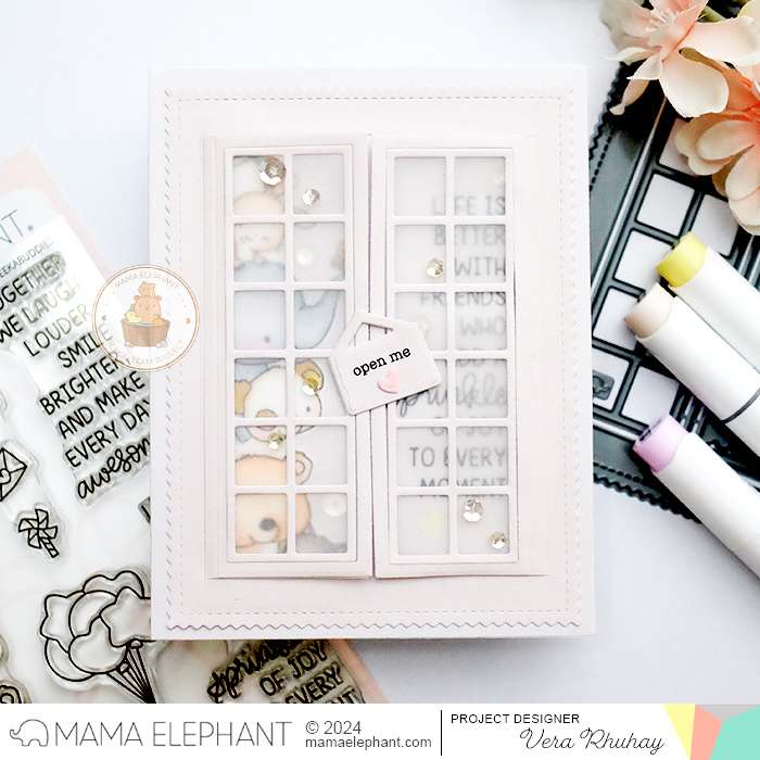 Mama Elephant Open Sesame Portrait Creative Cuts Steel Dies closed
