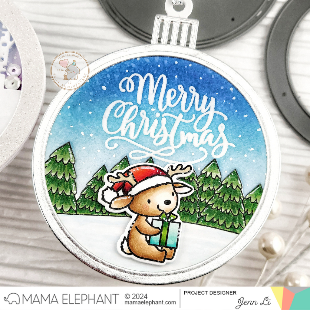 Mama Elephant Paola's Merry Wishes Clear Stamps deet