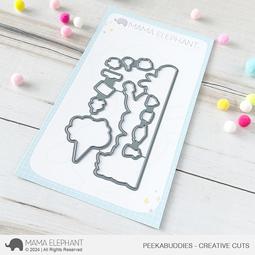 Mama Elephant Peekabuddies Clear Stamp and Die Set dies