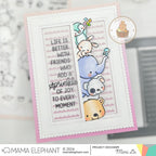Mama Elephant Peekabuddies Clear Stamps peek