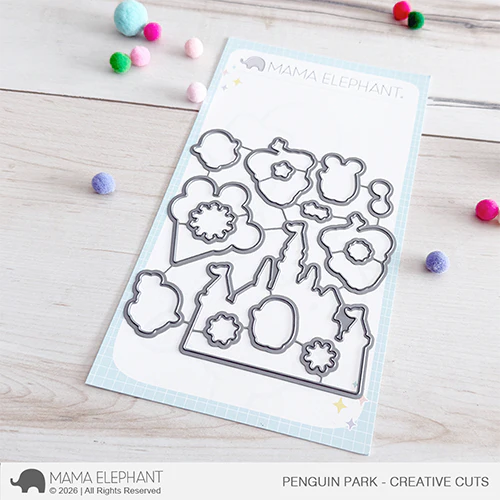 Mama Elephant Penguin Park Clear Stamp and Die Set image 2
