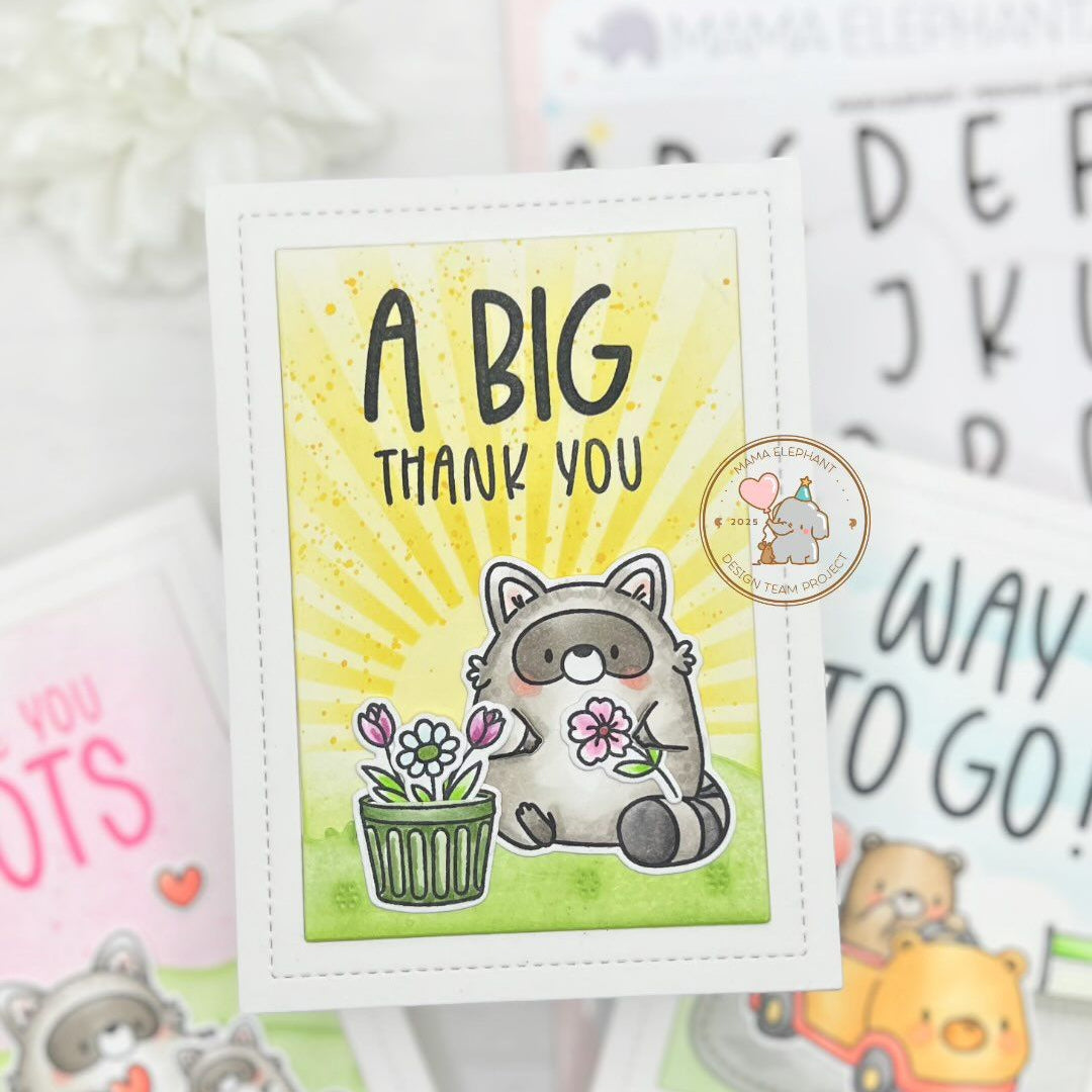 Mama Elephant Personal Letters Clear Stamps thank you