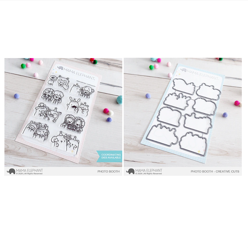 Mama Elephant Photo Booth Clear Stamp and Die Set