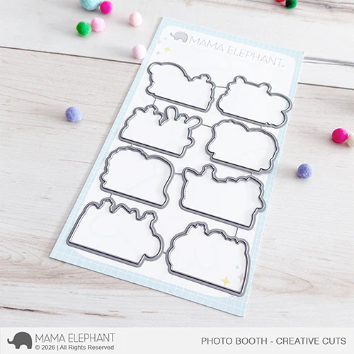 Mama Elephant Photo Booth Clear Stamp and Die Set image 2