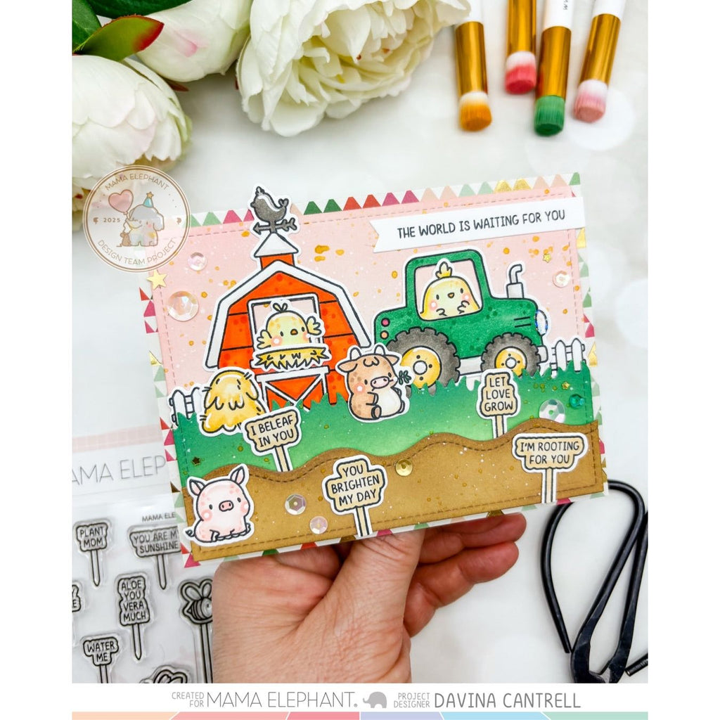 Mama Elephant Plant Picks Creative Cuts Steel Dies barn