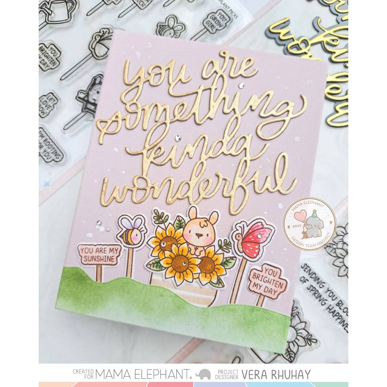 Mama Elephant Plant Picks Creative Cuts Steel Dies sunflowers