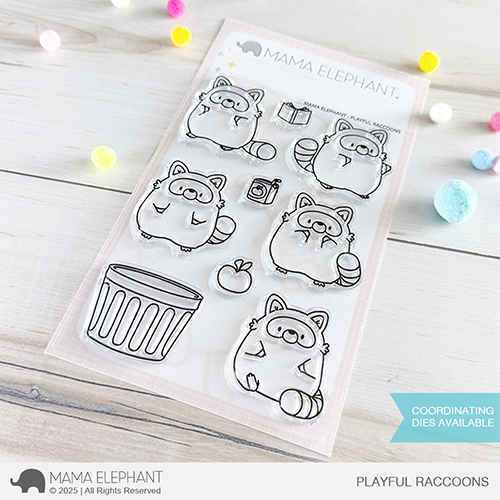 Mama Elephant Playful Raccoons Clear Stamps