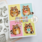 Mama Elephant Playful Raccoons Creative Cuts Steel Dies friends forever
