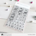 Mama Elephant Playing Cards Clear Stamps