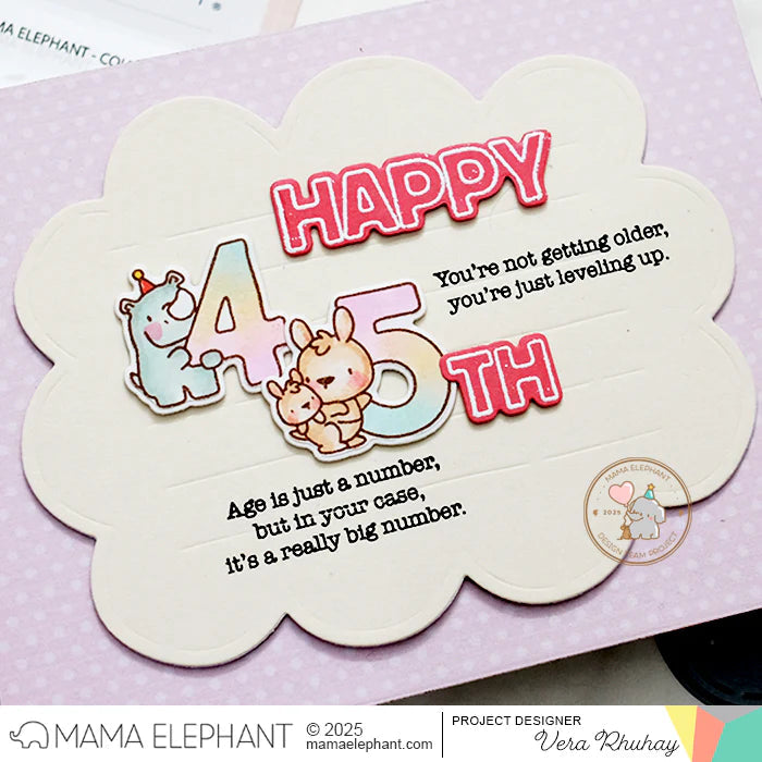 Mama Elephant Poofy Cloud Note Creative Cuts Steel Die birthday