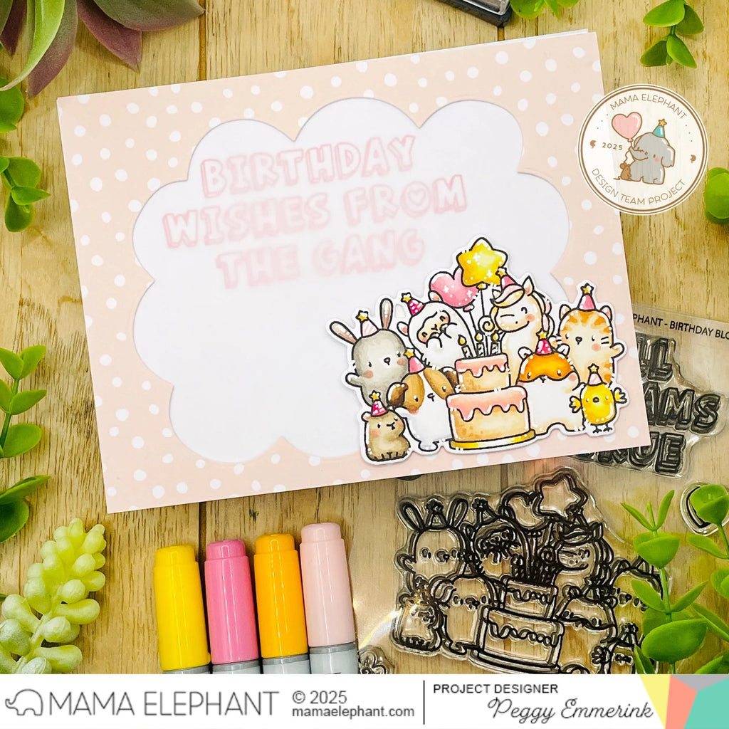 Mama Elephant Poofy Cloud Note Creative Cuts Steel Die cake