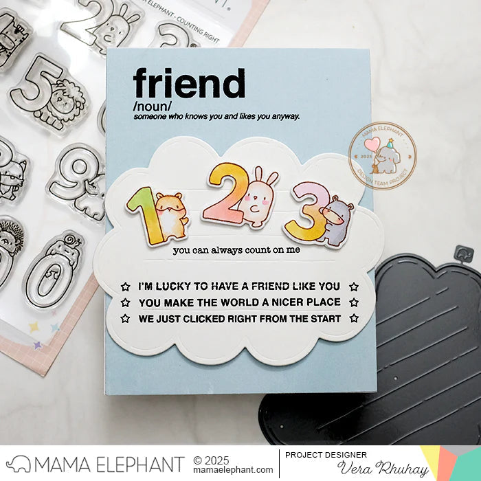 Mama Elephant Poofy Cloud Note Creative Cuts Steel Die friend