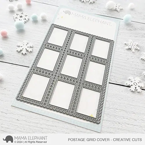 Mama Elephant Postage Grid Cover Creative Cuts Steel Die