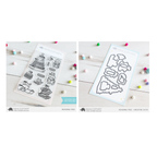 Mama Elephant Reading Tree Clear Stamp and Die Set