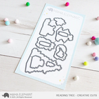 Mama Elephant Reading Tree Clear Stamp and Die Set image 2