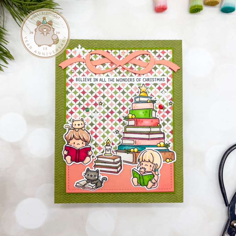 Mama Elephant Reading Tree Clear Stamps books