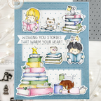 Mama Elephant Reading Tree Clear Stamps let's read