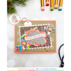 Mama Elephant Ribbon Tags Clear Stamp and Die Set reindeer