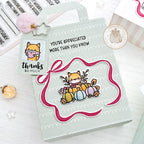Mama Elephant Ribbon Tags Clear Stamp and Die Set thanks