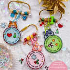 Mama Elephant Round Tag Friends STAMPtember Exclusive Stamps And Dies Cute Holiday Tags with Charms