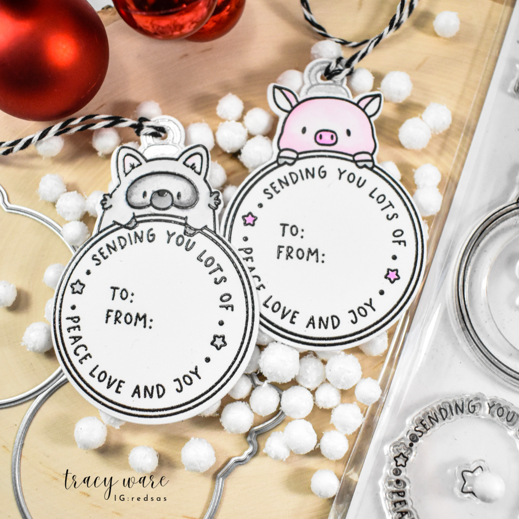 Mama Elephant Round Tag Friends STAMPtember Exclusive Stamps And Dies Holiday Tags Tracy