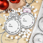 Mama Elephant Round Tag Friends STAMPtember Exclusive Stamps And Dies Holiday Tags Tracy