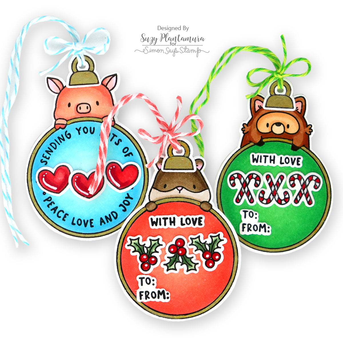 Mama Elephant Round Tag Friends STAMPtember Exclusive Stamps And Dies Holiday Tags twine | color-code:ALT01