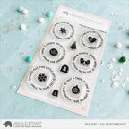 Mama Elephant Round Tag Sentiments Clear Stamps