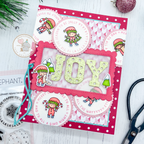 Mama Elephant Round Tag Wishes Clear Stamp and Die Set elf