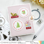 Mama Elephant Round Tag Wishes Clear Stamps bird