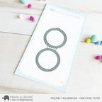 Mama Elephant Round Tag Wishes Creative Cuts Steel Dies