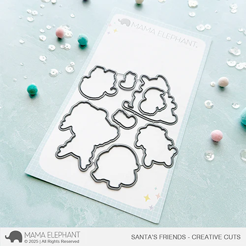 Mama Elephant Santa's Friends Clear Stamp and Die Set image 2