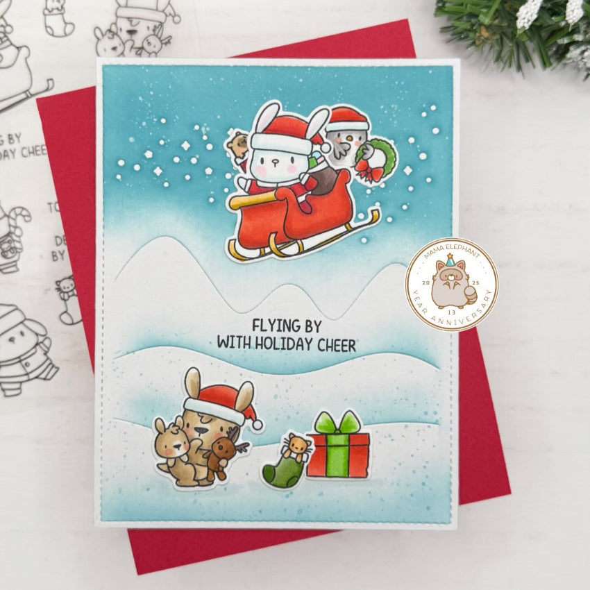 Mama Elephant Santa's Friends Creative Cuts Steel Dies mountains