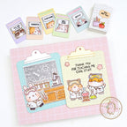 Mama Elephant Science Class Clear Stamp and Die Set little clipboards