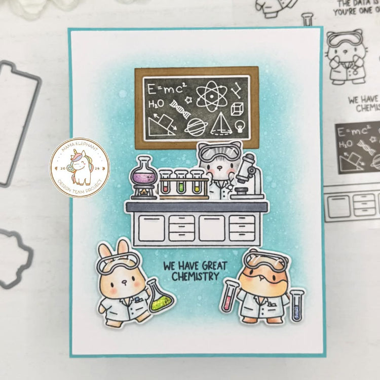 Mama Elephant Science Class Clear Stamps chemistry